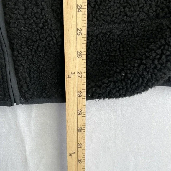 Legends Sherpa Jacket Mens Large Black Full Zip Fleece‎ Outdoors Elbow Patch - Picture 5 of 12